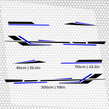 Set Caravan Sticker Stripes Uranus Graphics Caravan Kit | Camper Van or Caravan Car Decoration Decals Kit | Motorhome Adhesive Decor Vinyl