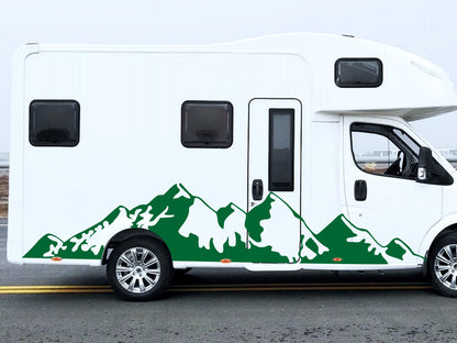 2 Pcs Nature Big Montains Graphics Decal Both Sidesfor any Vehicle Vinyl Stripes RV Car Truck Camper Van Boat Trailer Side Offroad Sticker