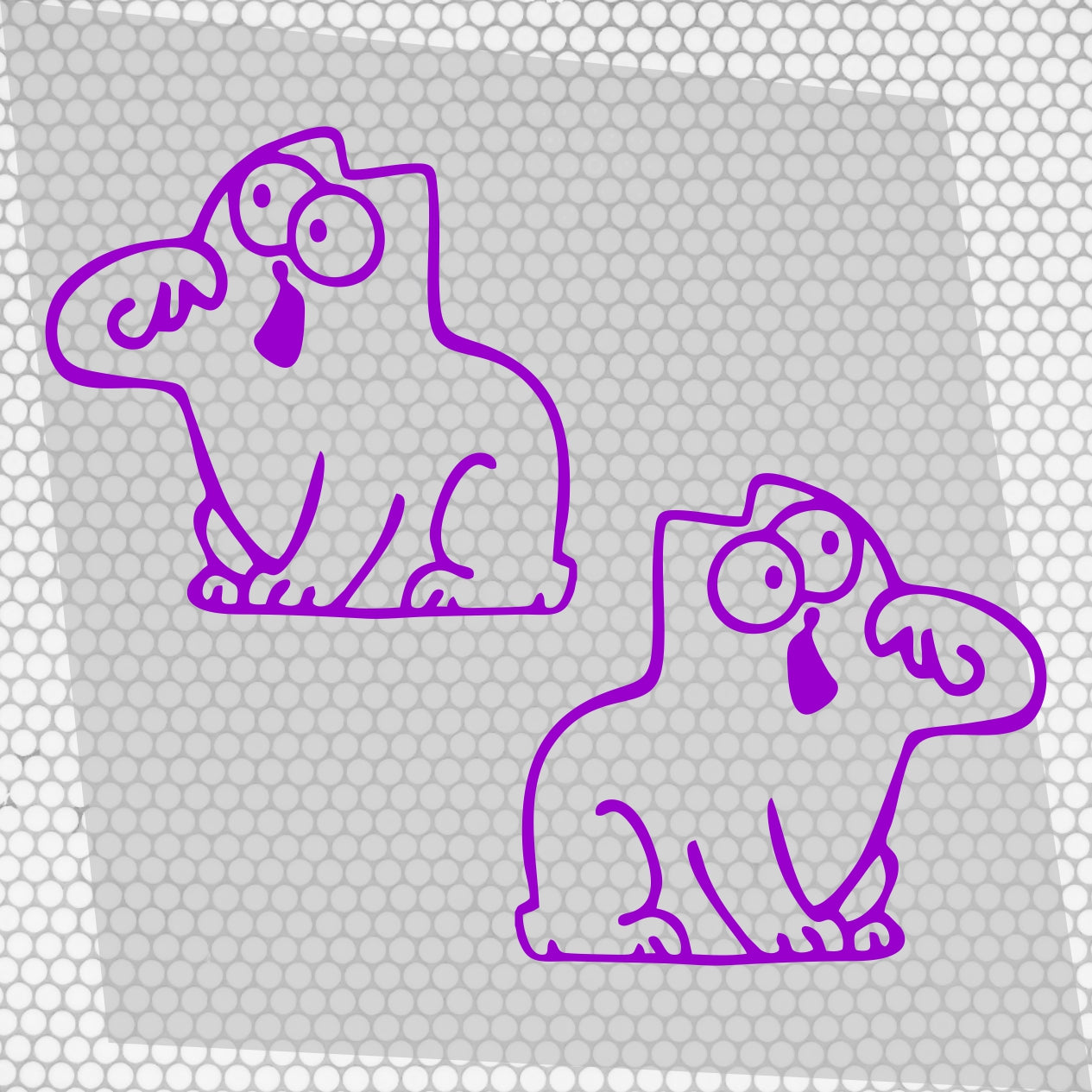 Set 2 Pcs Hungry Cat Simon Sticker car tailgate bowl Vinyl Decals | Funny cat Stickers decor Cover Sticker adhesive Auto | Animal Graphics