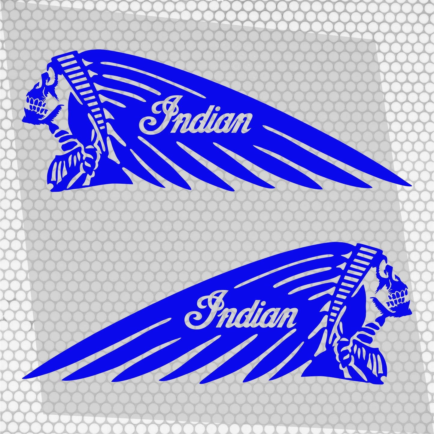 Set 2 Pcs Emblem High Quality Vehicle Motorcycle Stickers Indian Skull Scout Decorative Tank Vinyl Adhesive | Motorbike decor stickers kit
