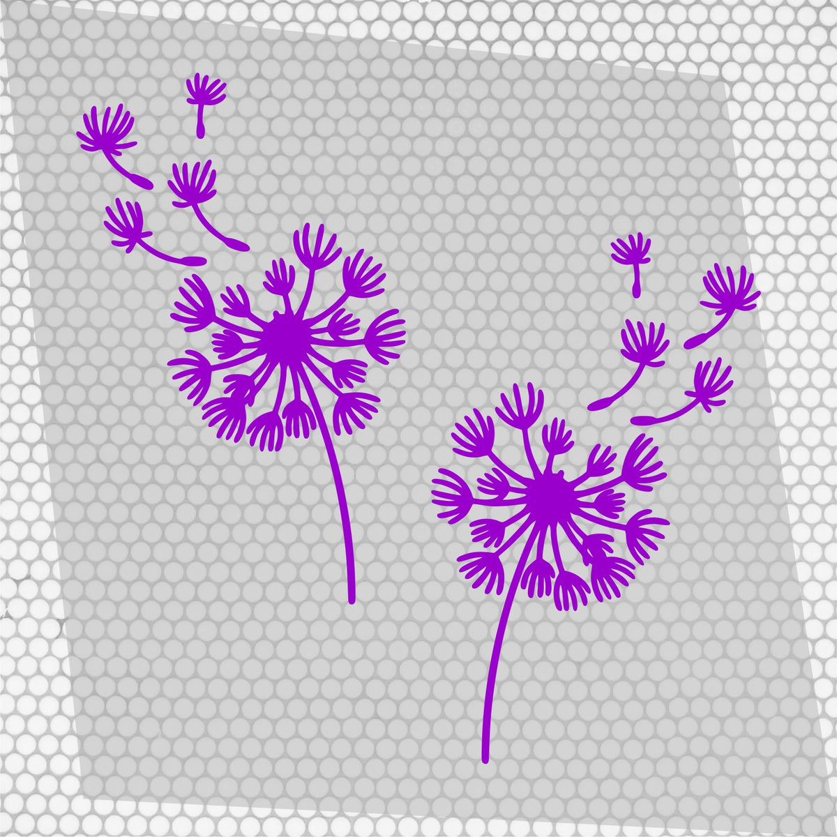 Set 2 Pcs Boho Style Dandelion Flower decal Van Sticker