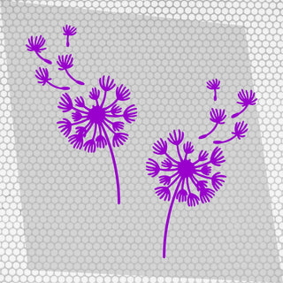 Set 2 Pcs Boho Style Dandelion Flower decal Van Sticker
