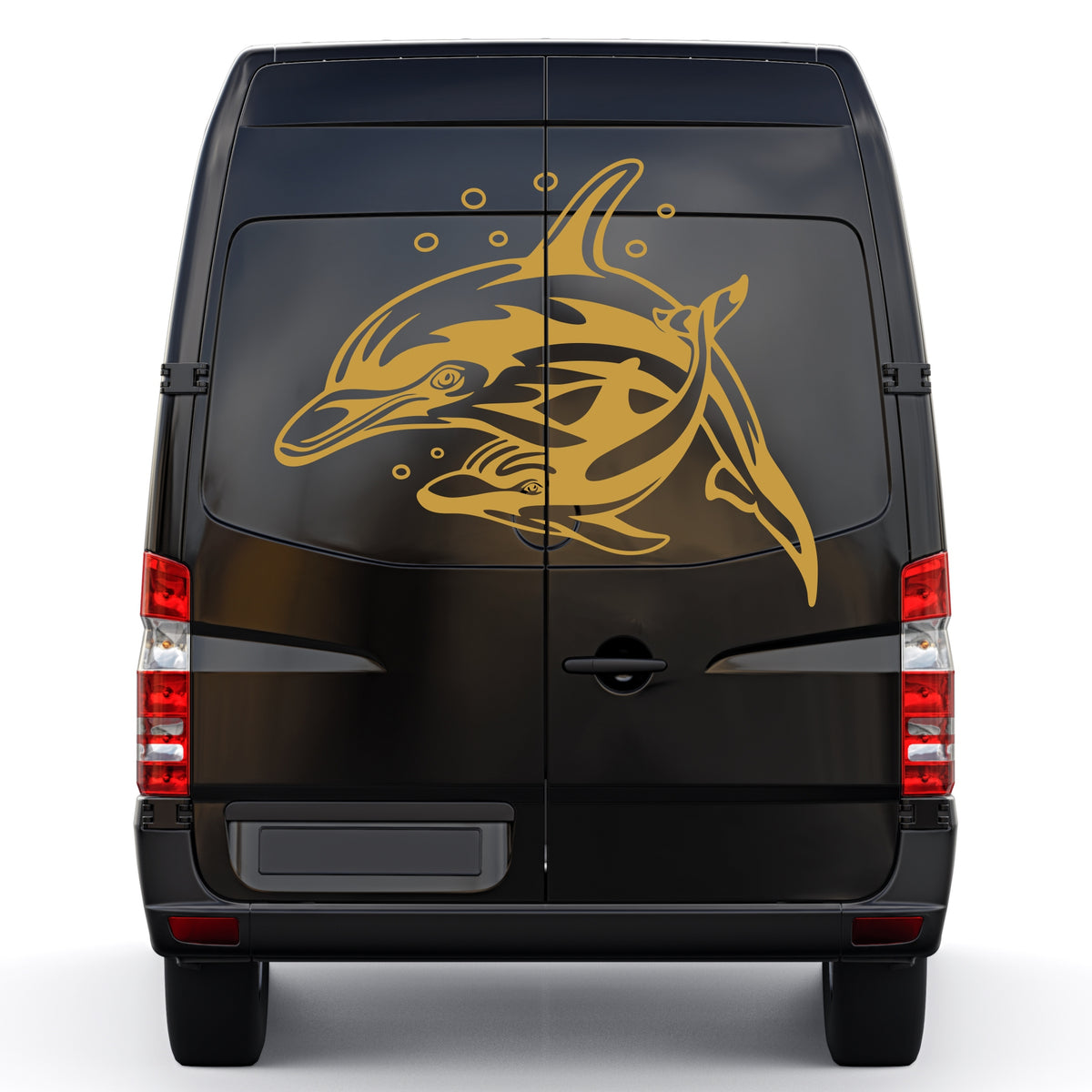 Set Sticker Caravan Family of Dolphins Graphic Decals | Camper Van Caravan Car Decor wrap Sea Animals Decals Kit | Motorhome Rear Adhesives