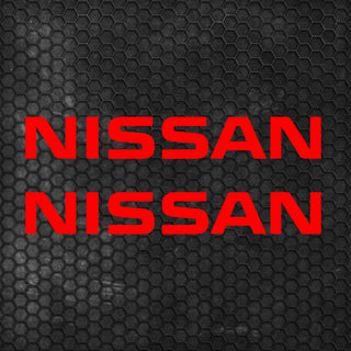 Set 2 Pcs Nissan Logo Decal Sticker Sport Racing Stripes Emblem Graphic