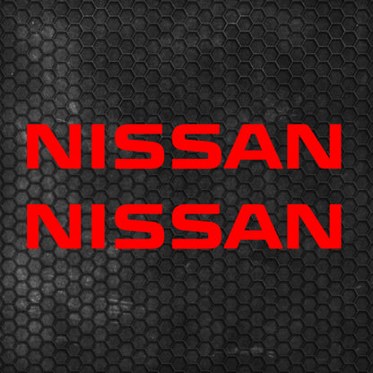 Set 2 Pcs Nissan Logo Decal Sticker Sport Racing Stripes Emblem Graphic | Nissan Cut Emblem logo Vehicle Sticker, Vinyl Car Decal Both Sides