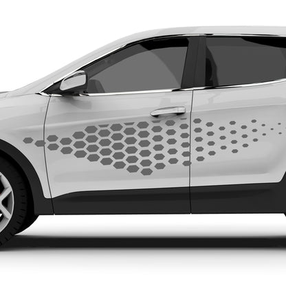 Kit Golf TCR Honeycomb Both Sides Vinyl Decal Sticker Geometric Graphics. Universal compatible model Auto Racing Side Vehicle Stripes