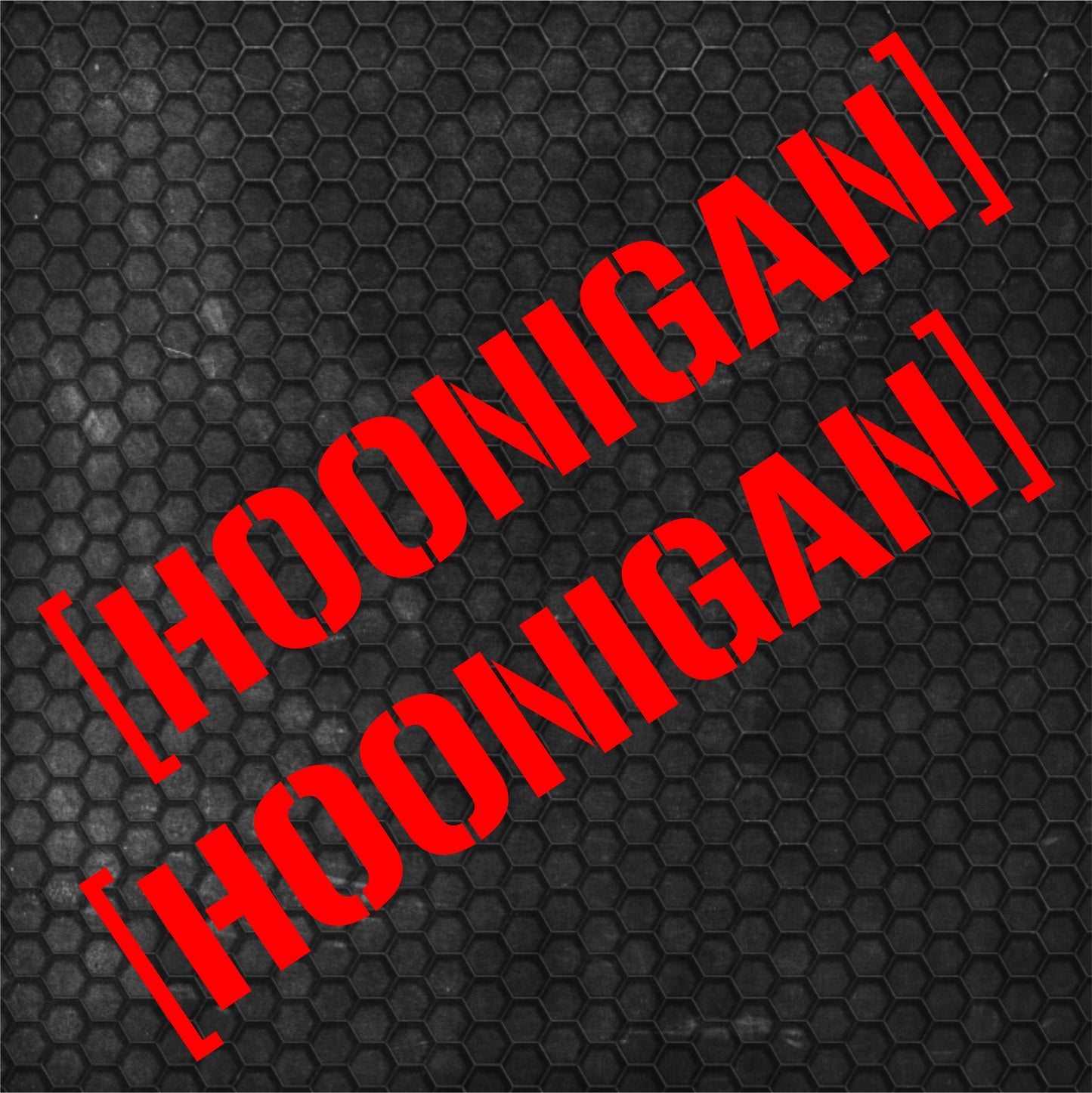 Set 2 Pcs HQ Hoonigan Emblem Graphic Decals | Motorsport Drifting, burnouts, doughnuts Decor | Sport Race Decals Events Vinyl Adhesives wrap