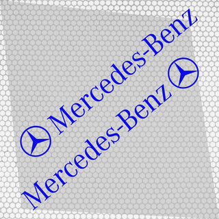 Set Mercedes Logo Decal Sticker Sport Racing Stripes Emblem