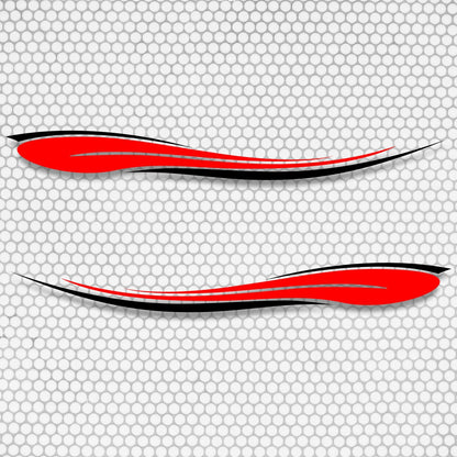 Set 2 Pcs Vehicle Stripes Auto Graphics Car RV Trailer Truck Boat Accent Stripe Both Sides Decals | Van Stripes Sides vinyl Decor adhesives