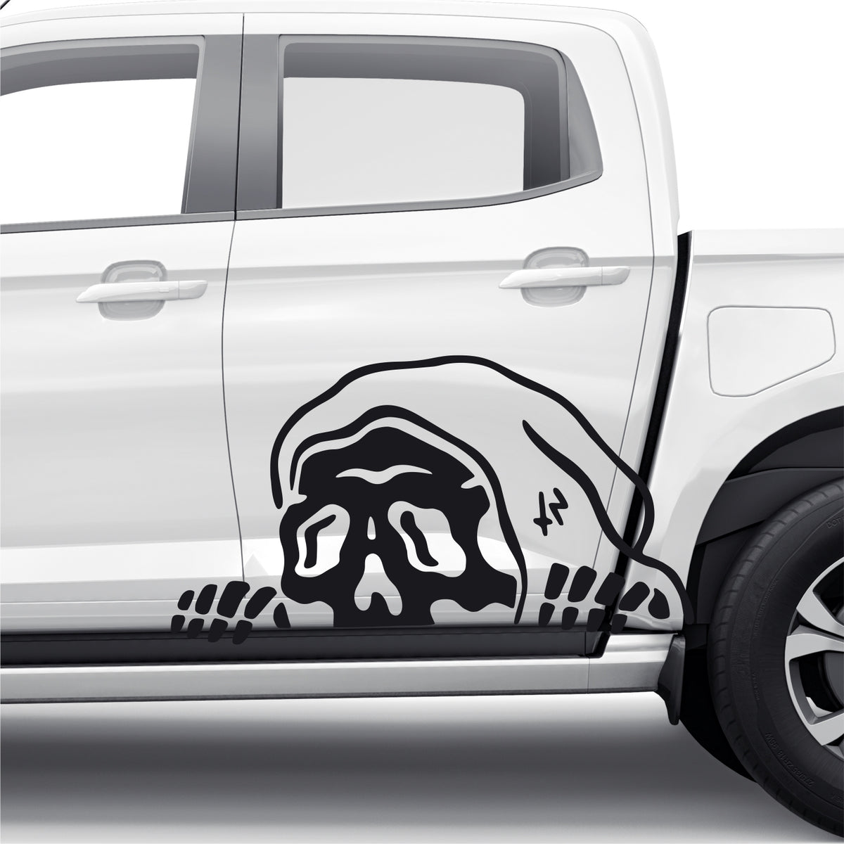 Set 2 Pcs Car Stickers Motive Monsters Blood JDM Decals