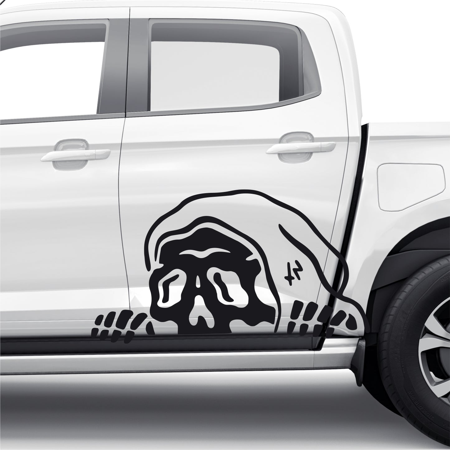 Set 2 Pcs Car Stickers Motive Monsters Blood JDM Decals | Sticker Graphics Both Sides Scary Pattern Wrap Vinyl Decals | Funny Graphics vinyl