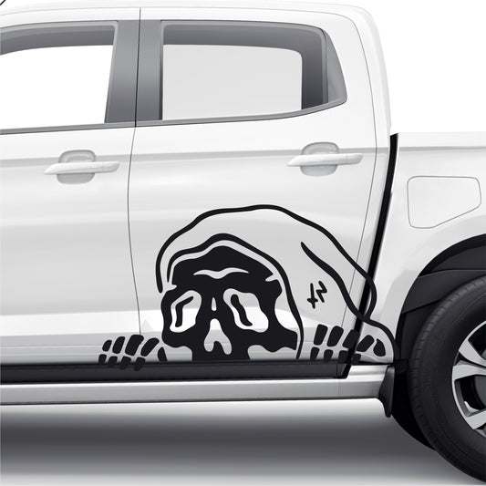 Set 2 Pcs Car Stickers Motive Monsters Blood JDM Decals | Sticker Graphics Both Sides Scary Pattern Wrap Vinyl Decals | Funny Graphics vinyl
