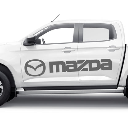 Set Mazda Logo Decal Sticker Sport Racing Stripes Emblem | Mazda Cut Emblem Graphic Vehicle Sticker, Vinyl Car Truck Van Decal Both Sides