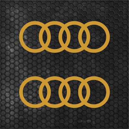 Set 2 Pcs Audi Emblem Graphic Decal Sticker | Premium kit 2 Audi Car Logos Motorsport Decals