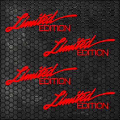 Set 4 Pcs Sport Limited Edition HQ Graphics Cut Stickers vinyl Decals | Limited Edition Car Auto Sticker Motorsport Decal No Background wrap