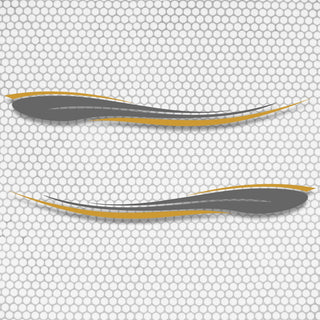 Set 2 Pcs Vehicle Stripes Auto Graphics Car Trailer Truck Boat