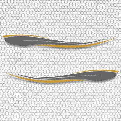 Set 2 Pcs Vehicle Stripes Auto Graphics Car RV Trailer Truck Boat Accent Stripe Both Sides Decals | Van Stripes Sides vinyl Decor adhesives