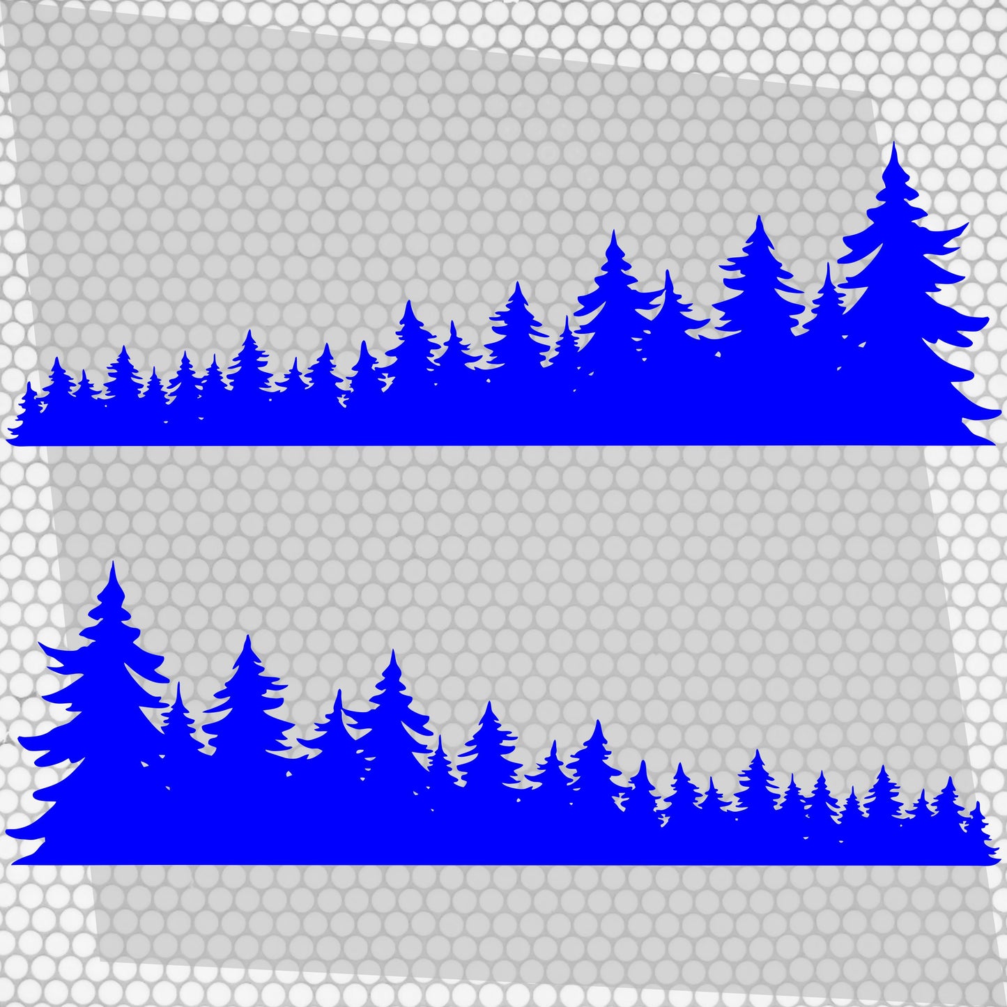 Set Forest Full of Trees Landscape Graphics Both Sides Stripes Decals. Nature Forest Car Camper Van Trailer Camping Offroad adhesive wrap