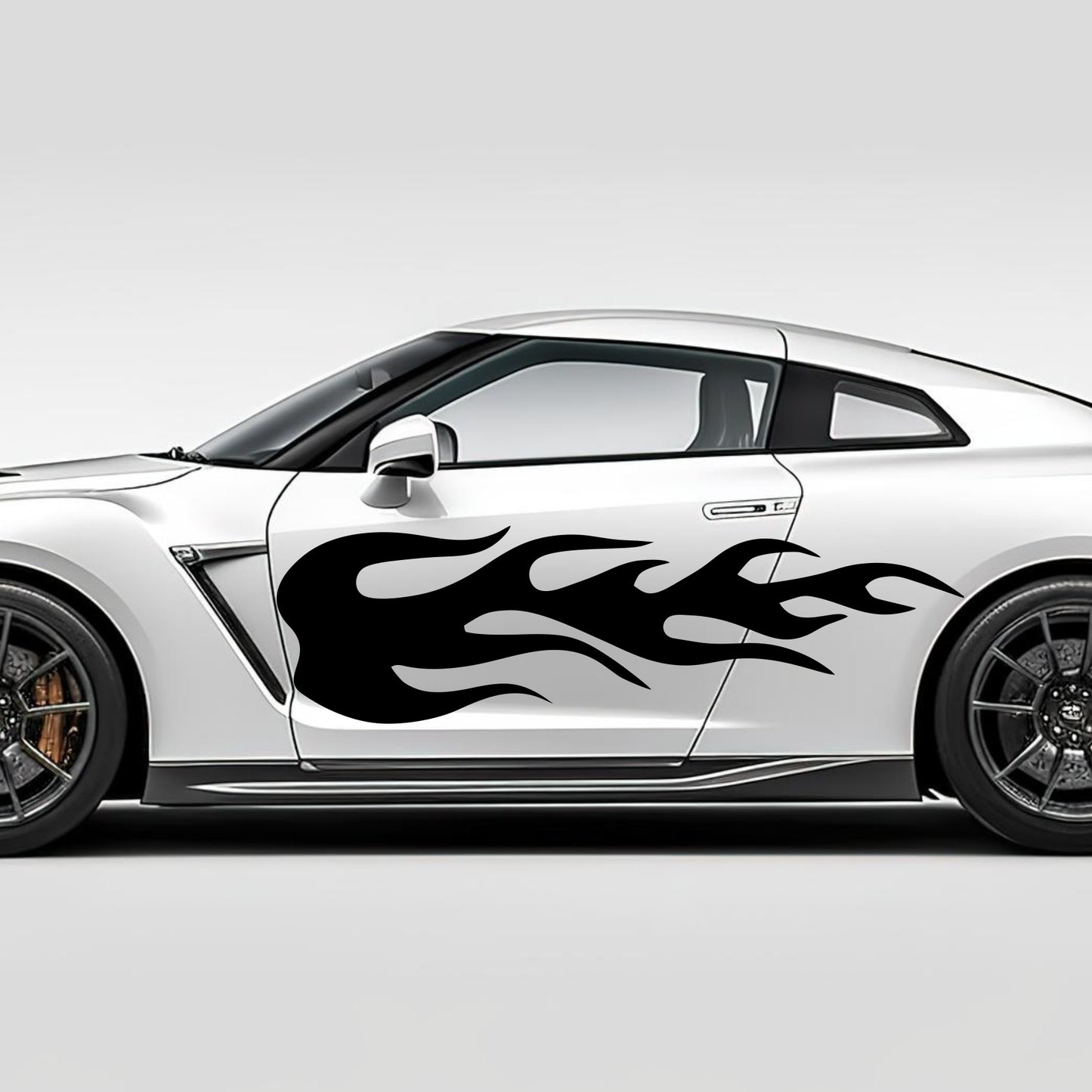Set 2 Pcs Fire Flames Graphics effect car sticker Both Sides Stripes Decal Graphics Car, SUV, Truck Decals | Fire flames graphics Adhesive