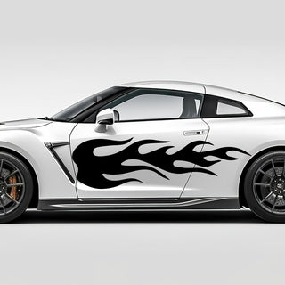 Set 2 Pcs Fire Flames Graphics effect car sticker