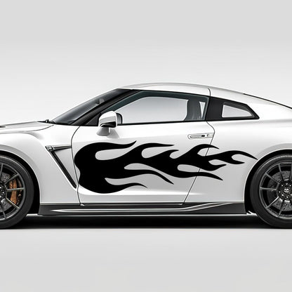 Set 2 Pcs Fire Flames Graphics effect car sticker Both Sides Stripes Decal Graphics Car, SUV, Truck Decals | Fire flames graphics Adhesive