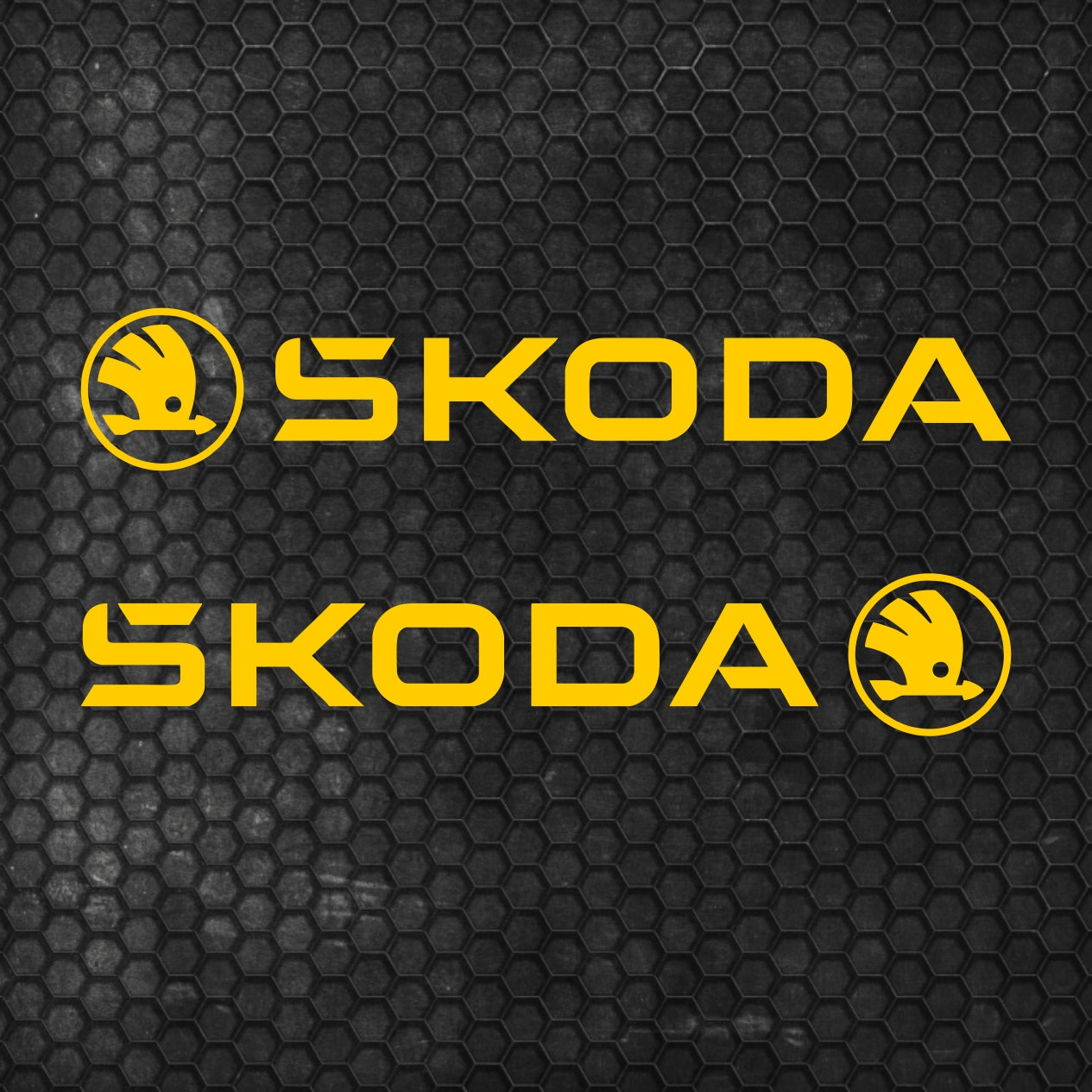 Set 2 Pcs Skoda Logo Decal Sticker Sport Racing Stripes Emblem Graphic | Skoda Cut Emblem logo Vehicle Sticker, Vinyl Car Decal Both Sides