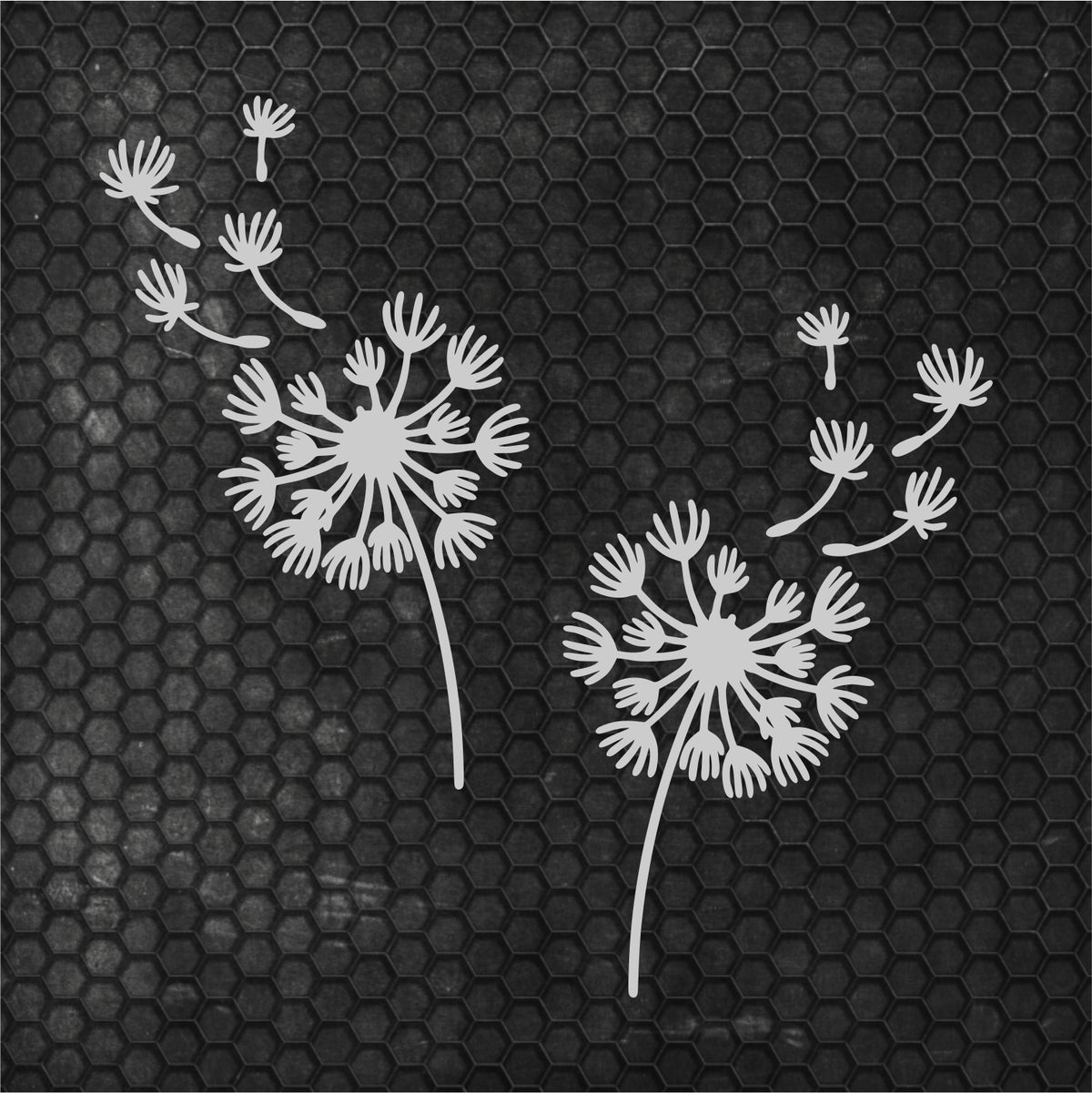 Set 2 Pcs Boho Style Dandelion Flower decal Van Sticker