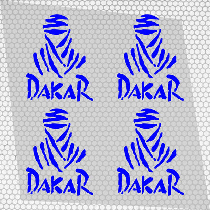 4 Pcs High Quality Dakar Sticker Sponsor Vinyl Decal Badge Tuning Car Bike Racing Sport Set Graphics | Sides Roof Rear Sticker for any Vehicle | Sport vinyl decal graphics adhesives