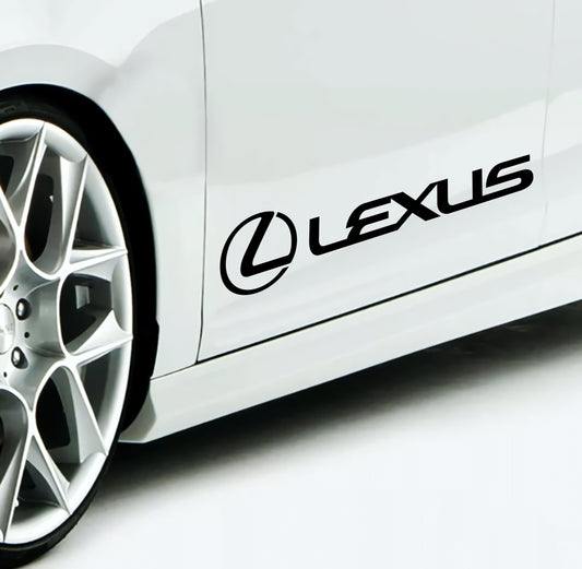 Set Lexus Logo Decal Sticker Sport Racing Stripes Emblem | Lecus Cut Emblem Graphic Vehicle Sticker, Vinyl Car Truck Van Decal Both Sides