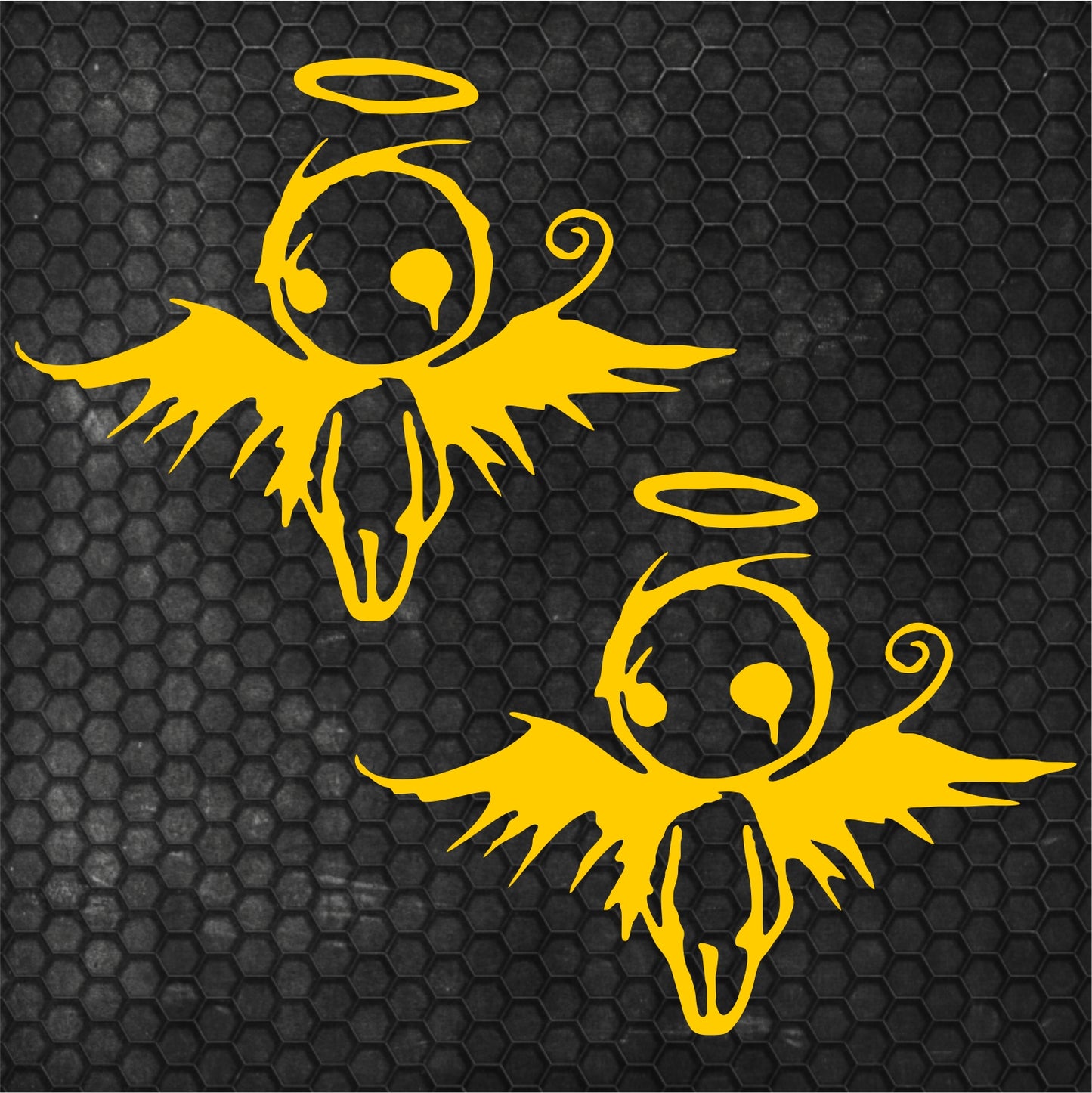 2 Pcs Sad Emo Angel Decal Sticker | Scary Angel Graphic Decal for Window, Vinyl Car Truck Van | Funny Stickers decor Angel Cover Adhesive wrap