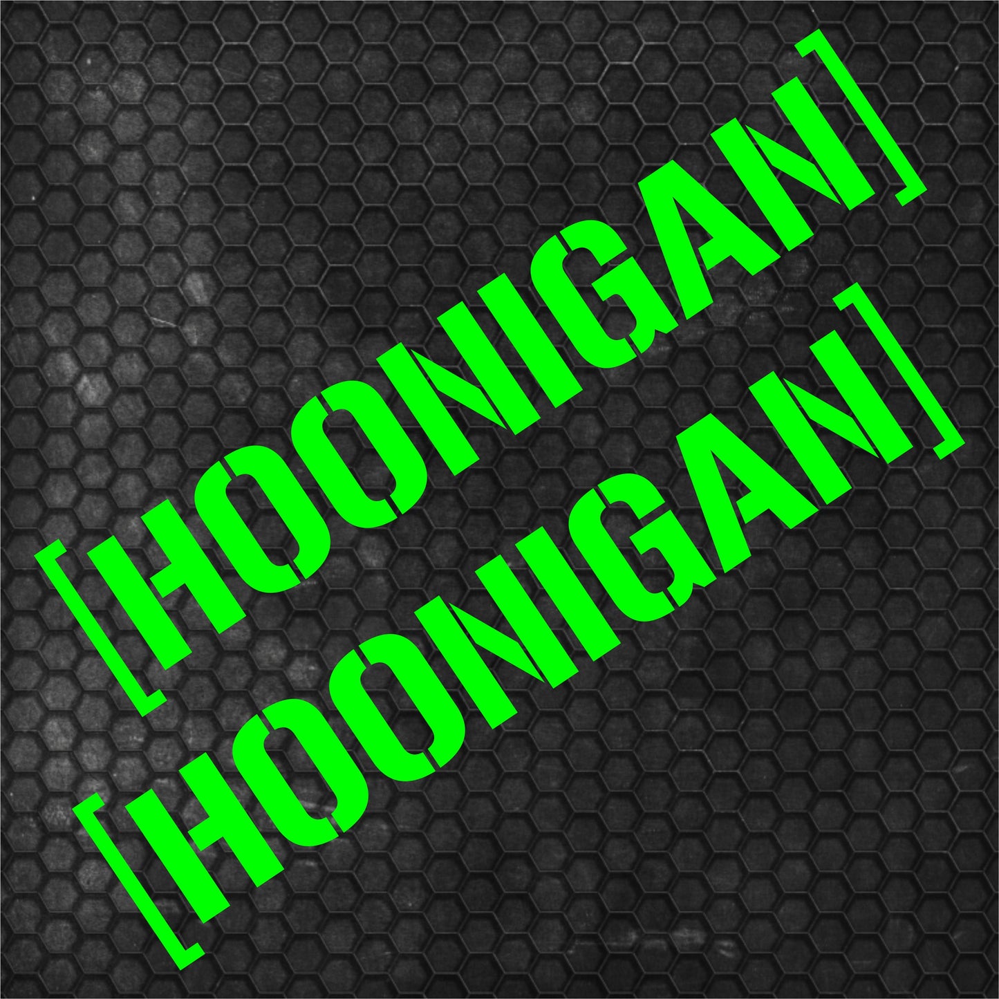 Set 2 Pcs HQ Hoonigan Emblem Graphic Decals | Motorsport Drifting, burnouts, doughnuts Decor | Sport Race Decals Events Vinyl Adhesives wrap