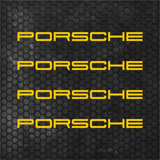 Set 4 Porsche Logo Graphic Vinyl Motorsport Emblem Sticker