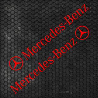 Set Mercedes Logo Decal Sticker Sport Racing Stripes Emblem
