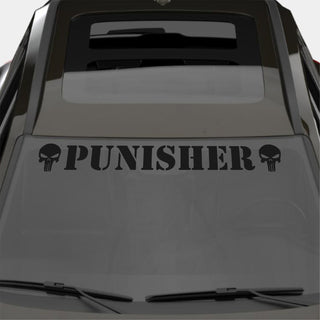 Windshield Punisher Front Car Window Sunstrip with Skulls Stickers