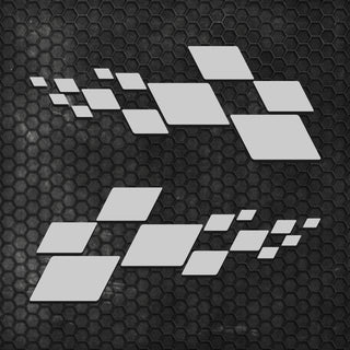 Set 2 Pcs JDM Racing Chequer Graphics Car sticker