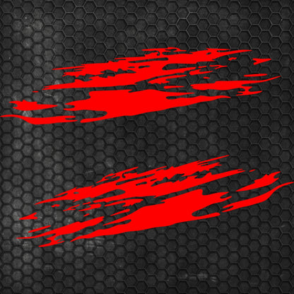 Set 2 Pcs Jerked Grounge Theme Decals Auto Sticker Graphics Both Sides Sports Splash Pattern Accessories Wrap Vinyl Decals | Auto Graphics