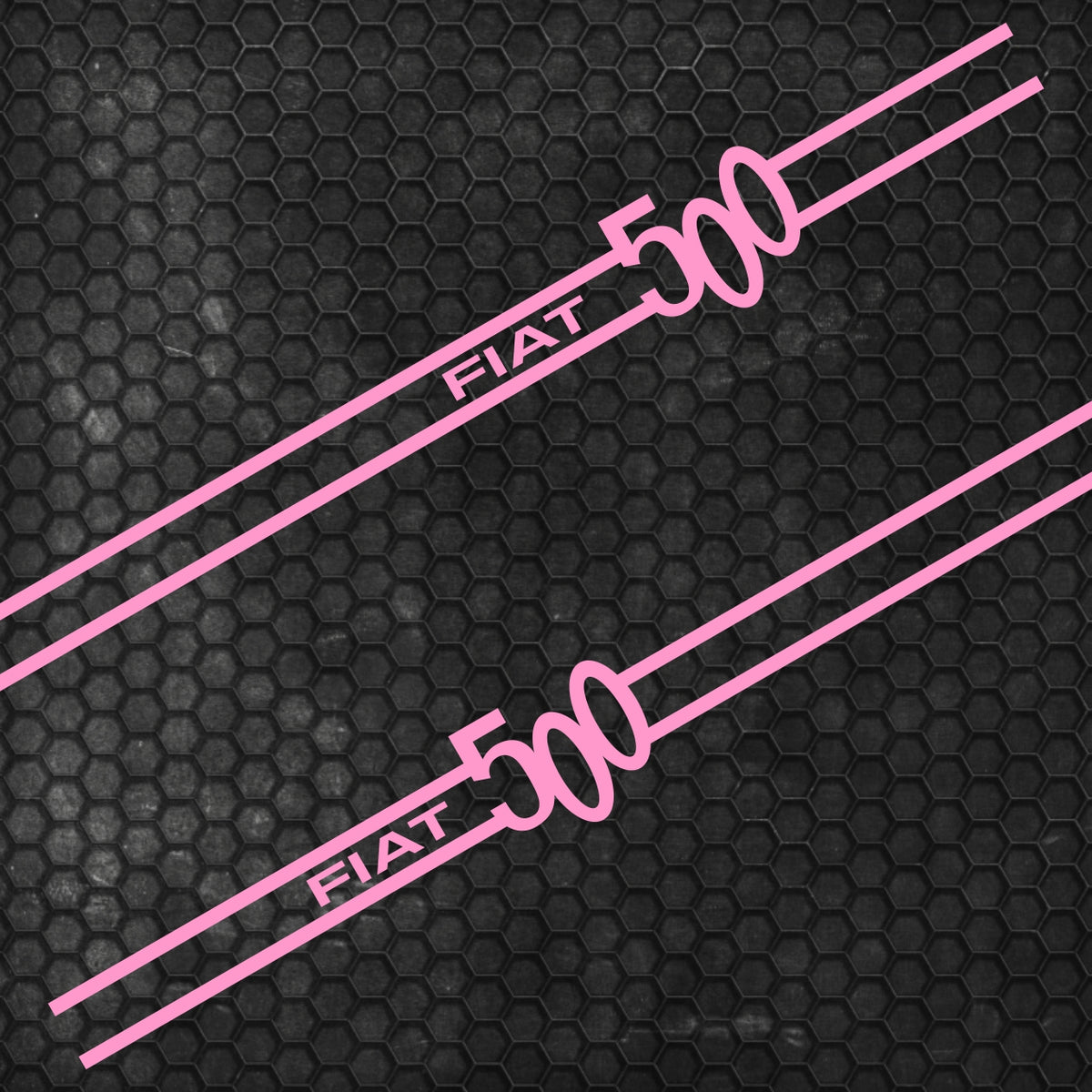 Set 2 Pcs Fiat 500 Stripes Graphics Decals for Both Sides Sticker Decals | Sport Stripes Vinyl Adhesives Fiat 500 vehicle wrap decor