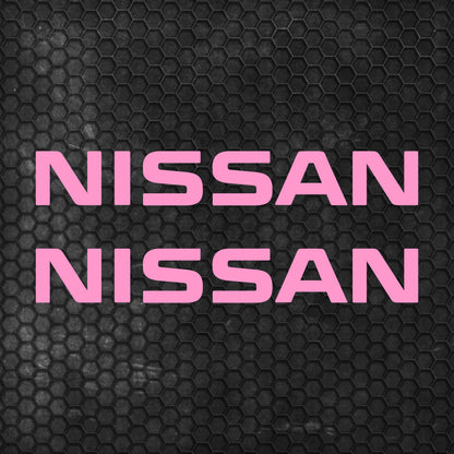 Set 2 Pcs Nissan Logo Decal Sticker Sport Racing Stripes Emblem Graphic | Nissan Cut Emblem logo Vehicle Sticker, Vinyl Car Decal Both Sides