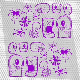 Set 2 Pcs Car Stickers Motive Monsters Blood JDM Decals