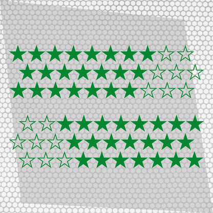Kit 60 Pcs Sticker Stars on your car or any vehicle | Stickers for Auto Theme Stars 60 pieces Car Van Offroad Vehicle Adhesive graphic decal