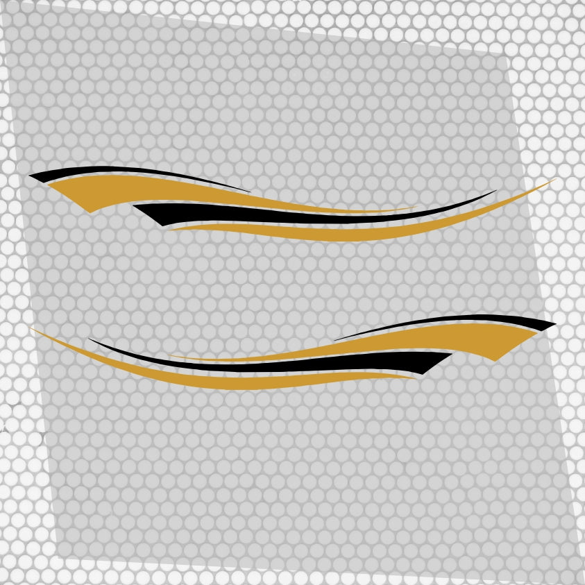 Set 2 Pcs Vehicle Stripes Auto Graphics Car RV Trailer Truck Boat Accent Stripe Both Sides Decals | Van Stripes Sides vinyl Decor adhesives