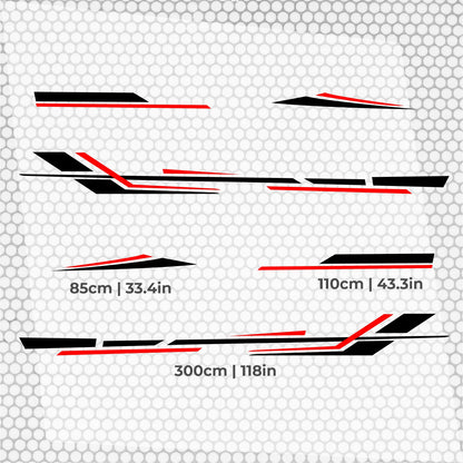 Set Caravan Sticker Stripes Uranus Graphics Caravan Kit | Camper Van or Caravan Car Decoration Decals Kit | Motorhome Adhesive Decor Vinyl