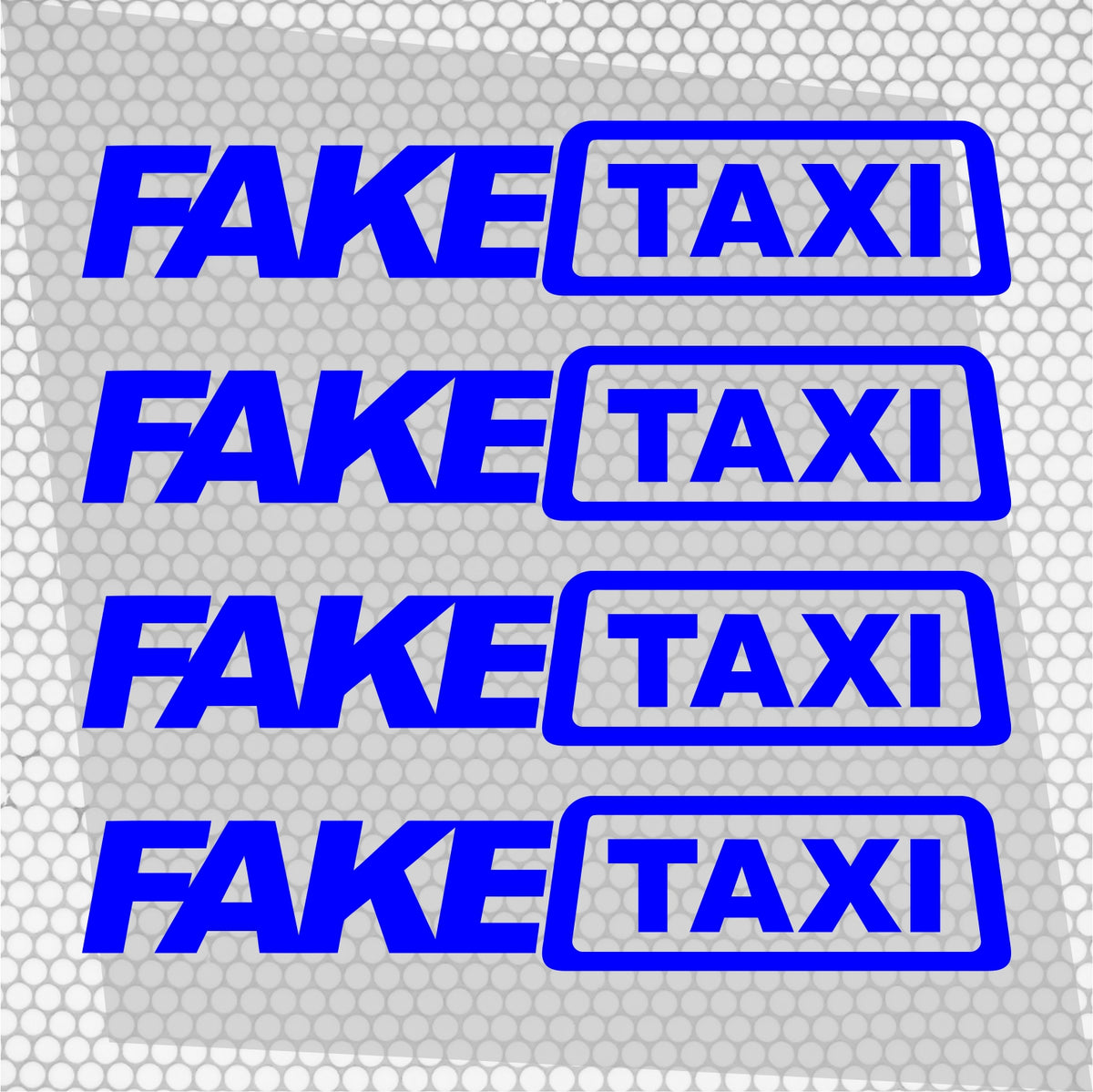 Set 4 Pcs Funny Fake Taxi Graphics Cut Stickers