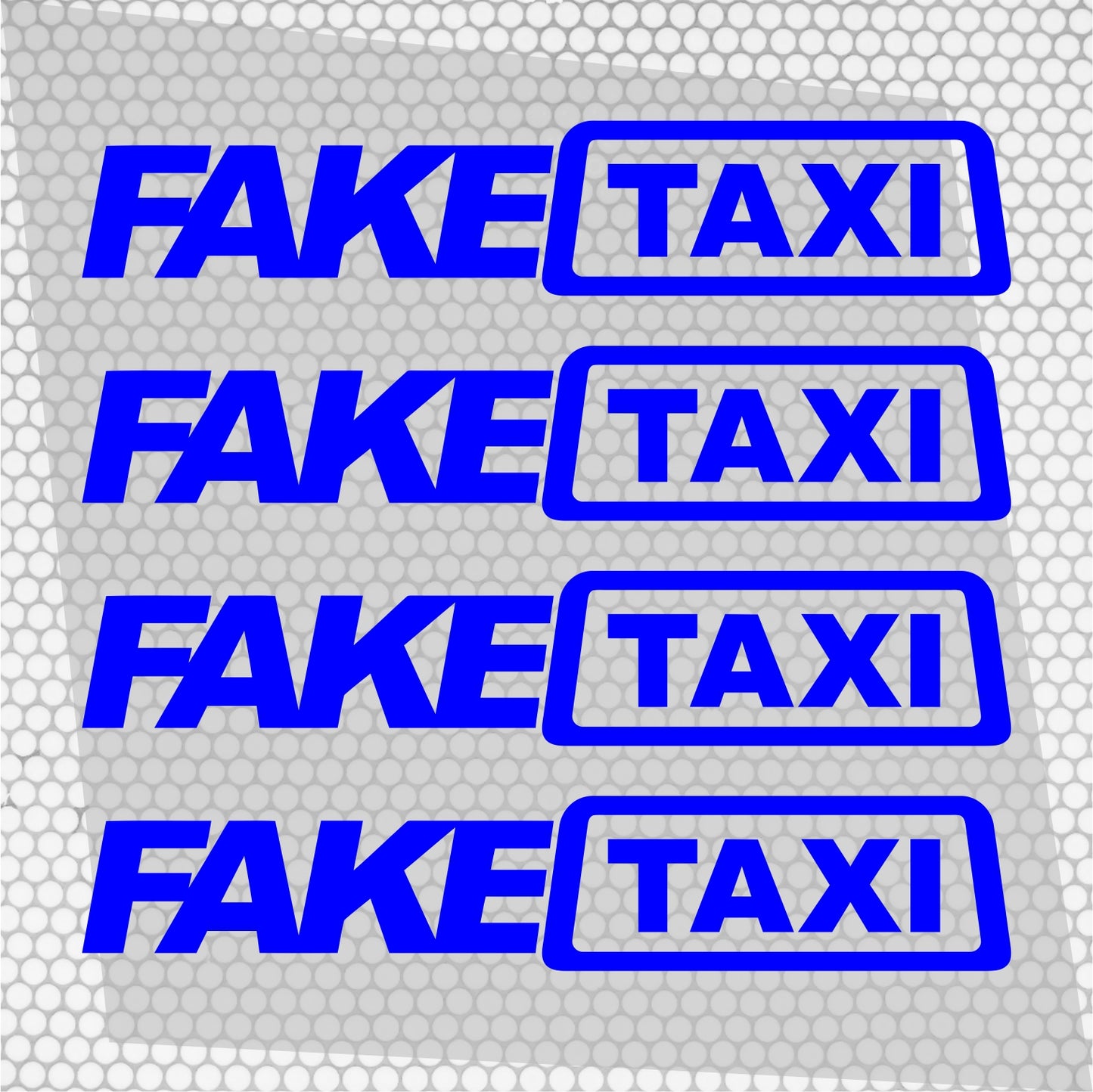Set 4 Pcs Funny Fake Taxi HQ Graphics Cut Stickers vinyl Decals | FAKE TAXI Car Auto Sticker FakeTaxi Decal No Background replacement decal