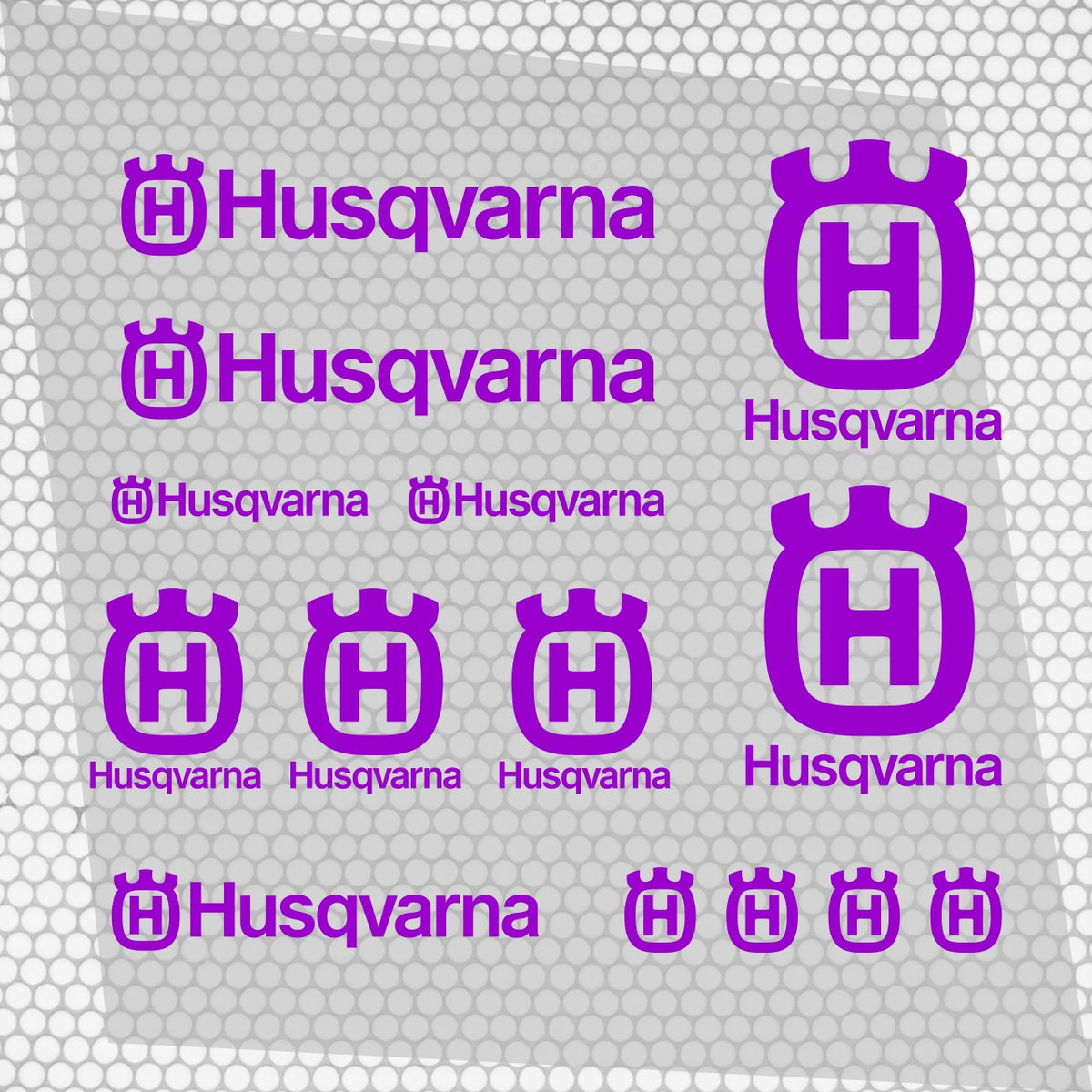 Set 14 Vinyl Racing Motorbike Husqvarna Emblem Sticker Decals