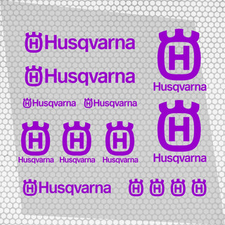 Set 14 Vinyl Racing Motorbike Husqvarna Emblem Sticker Decals
