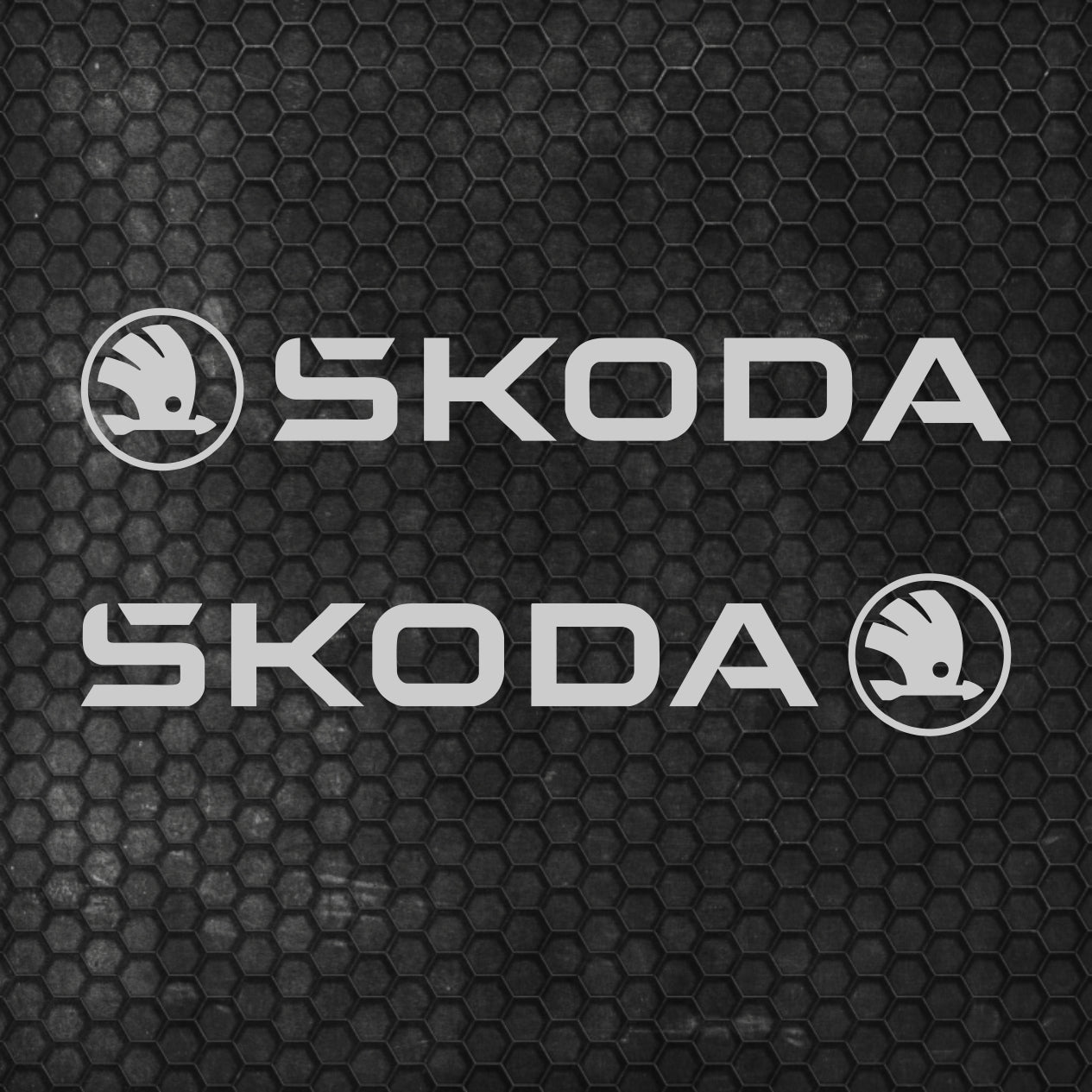 Set 2 Pcs Skoda Logo Decal Sticker Sport Racing Stripes Emblem Graphic | Skoda Cut Emblem logo Vehicle Sticker, Vinyl Car Decal Both Sides