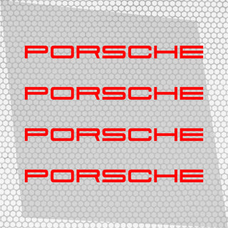 Set 4 Porsche Logo Graphic Vinyl Motorsport Emblem Sticker