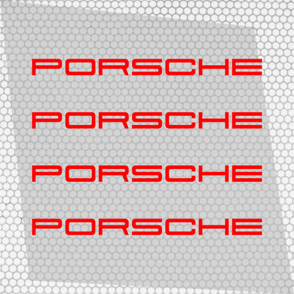 Set 4 HQ Porsche Logo Graphic Vinyl Motorsport Emblem Sticker Decals | Motorcycle Car Vehicle Emblem Decor Kit Racing wrap Adhesives Porsche Cut vinyl Logo