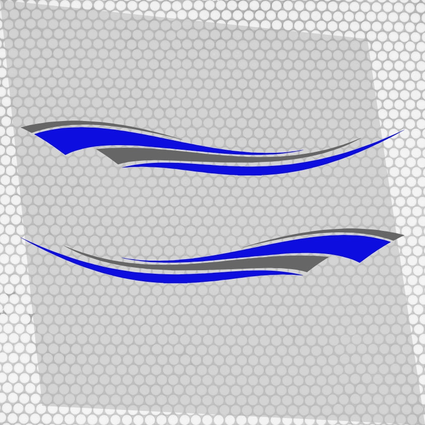 Set 2 Pcs Vehicle Stripes Auto Graphics Car RV Trailer Truck Boat Accent Stripe Both Sides Decals | Van Stripes Sides vinyl Decor adhesives